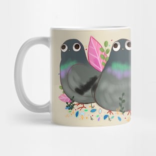 Funny Pigeons illustration Mug